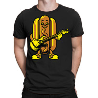 Funny Hotdog Playing Guitar Music T-shirt | Artistshot