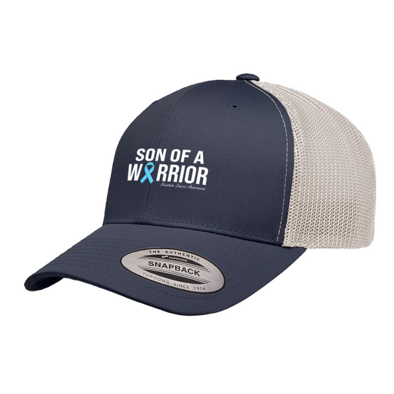 Family Prostate Cancer Awareness Light Blue Son Of A Warrior Retro Trucker Cap | Artistshot