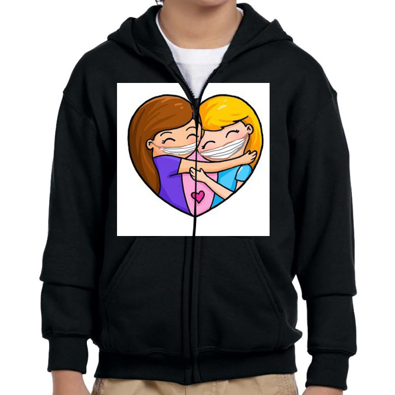 Bff Youth Zipper Hoodie by Artango | Artistshot