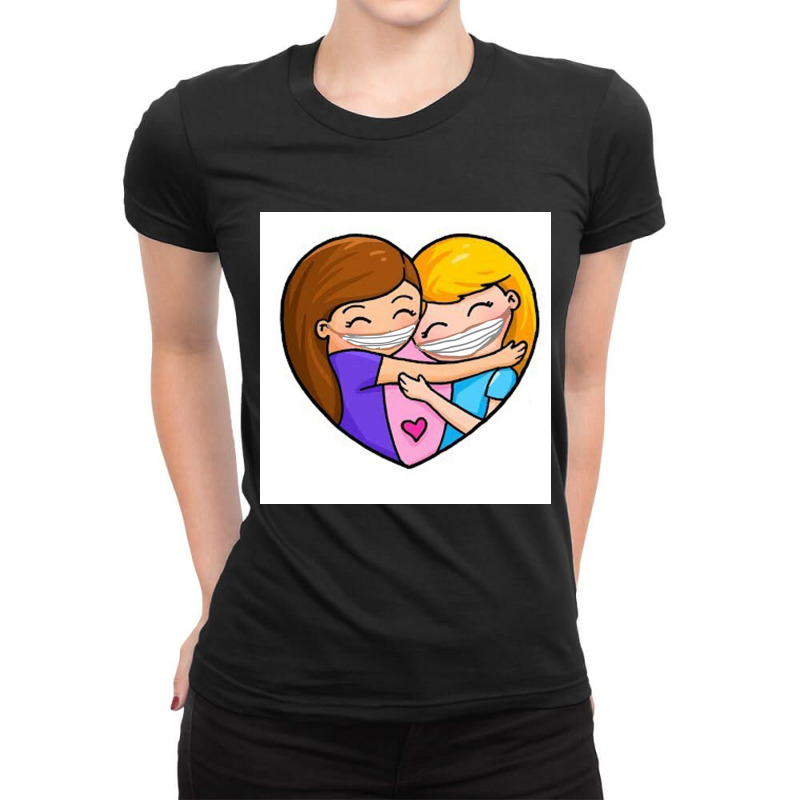 Bff Ladies Fitted T-Shirt by Artango | Artistshot