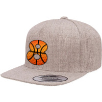 Basketball Number Eight 5 Panel Snapback Cap | Artistshot