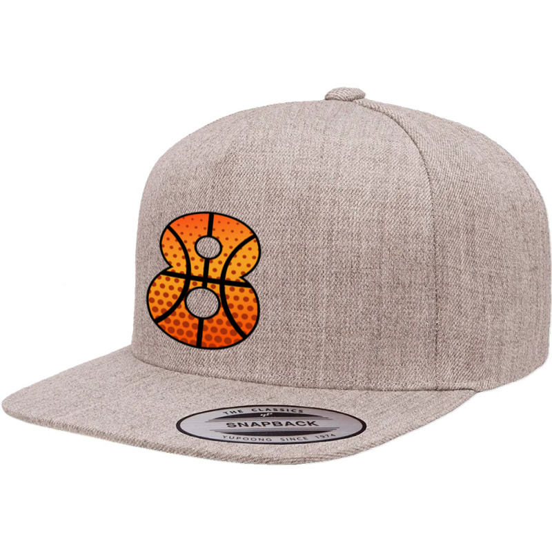 Basketball Number Eight 5 panel snapback cap by nbobatiga | Artistshot