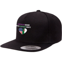 American Grown With Algerian Roots T Shirt 5 Panel Snapback Cap | Artistshot