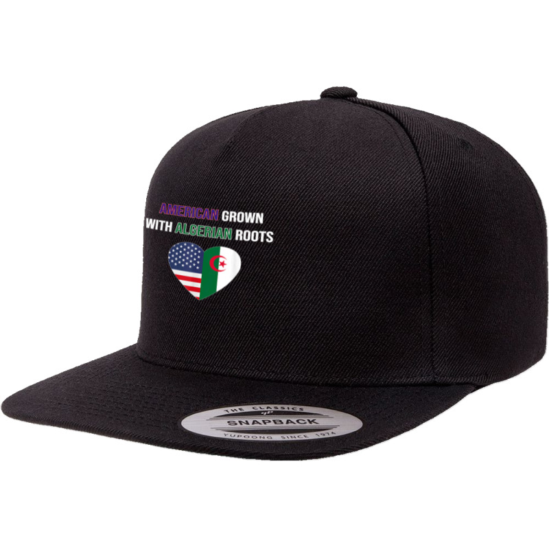 American Grown With Algerian Roots T Shirt 5 Panel Snapback Cap | Artistshot