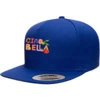 Funny Ciao Bella Saying Italy Garden For Italian Foods Lover Tank Top 5 Panel Snapback Cap | Artistshot