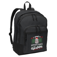 Hippopotamus I Want A Hippopotamus For Christmas Kid Women Men 67 Hipp Basic Backpack | Artistshot