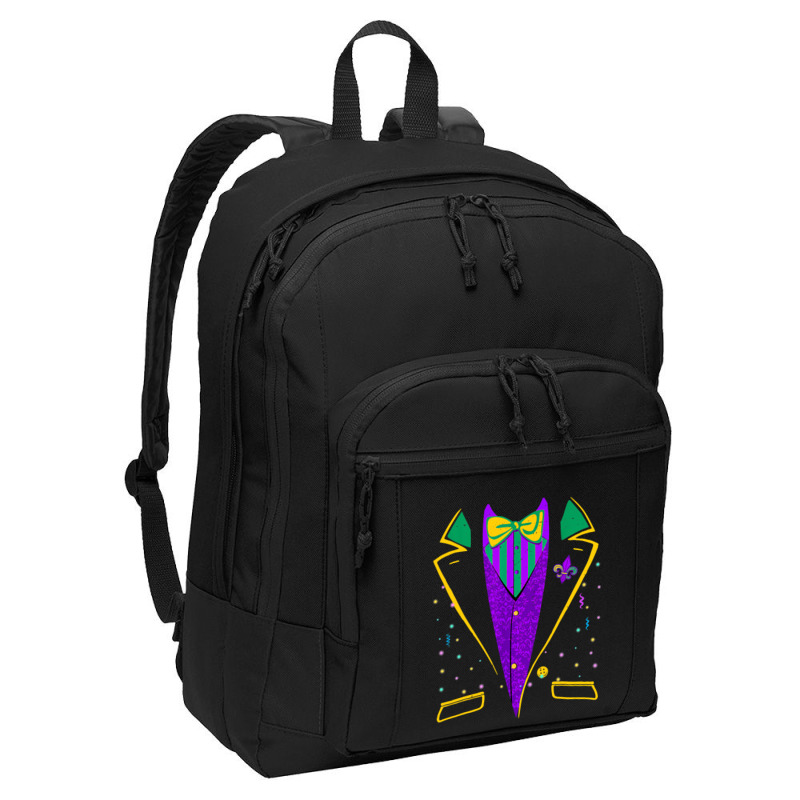 Mardi Gras Tuxedo Costume  Carnival Parade Design Basic Backpack | Artistshot