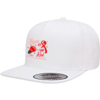 Light It Up Red Autism Awareness Puzzle 5 Panel Snapback Cap | Artistshot