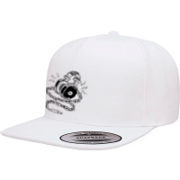 Head Phone And Chain 5 Panel Snapback Cap | Artistshot