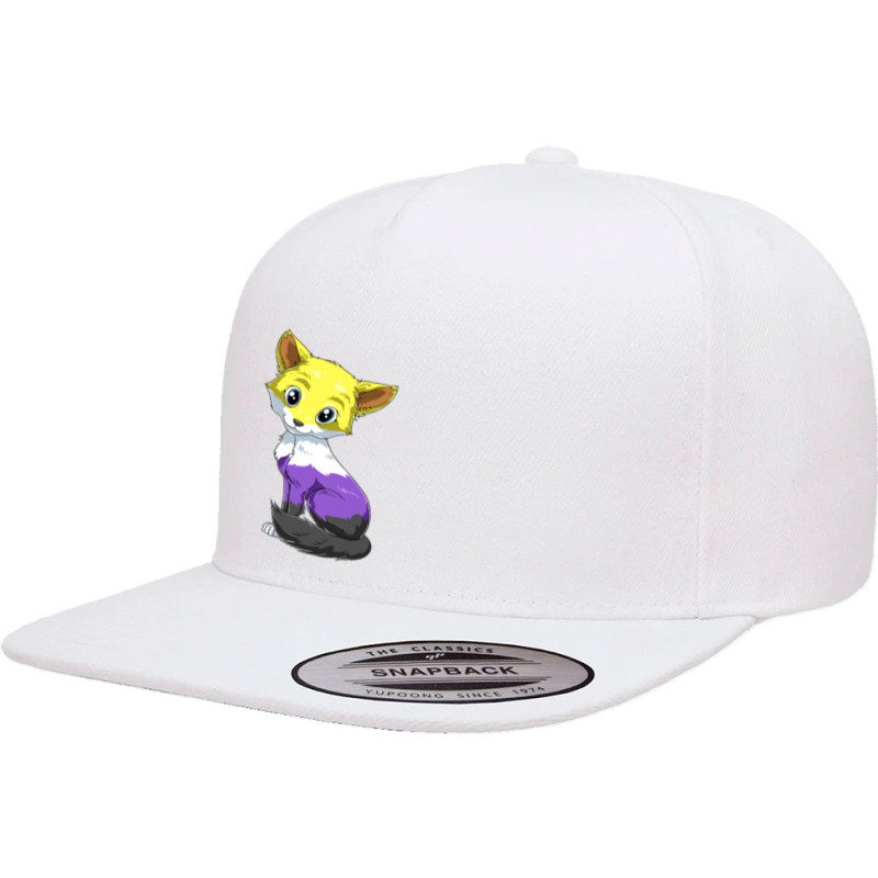 Nonbinary Fox Anime Style Pride Lgbtq Transgender 5 panel snapback cap by MarkRodriguez | Artistshot