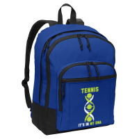 Tennis It's In My Dna Shirt Funny Fingerprint Game Player Basic Backpack | Artistshot