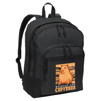 Capybara South American Rodent   Respect The Capybara T Shirt Basic Backpack | Artistshot