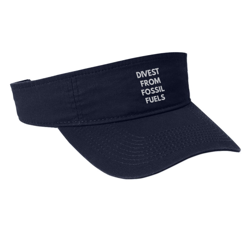 Divest From Fossil Fuels Fashion Visor by dudi2 | Artistshot