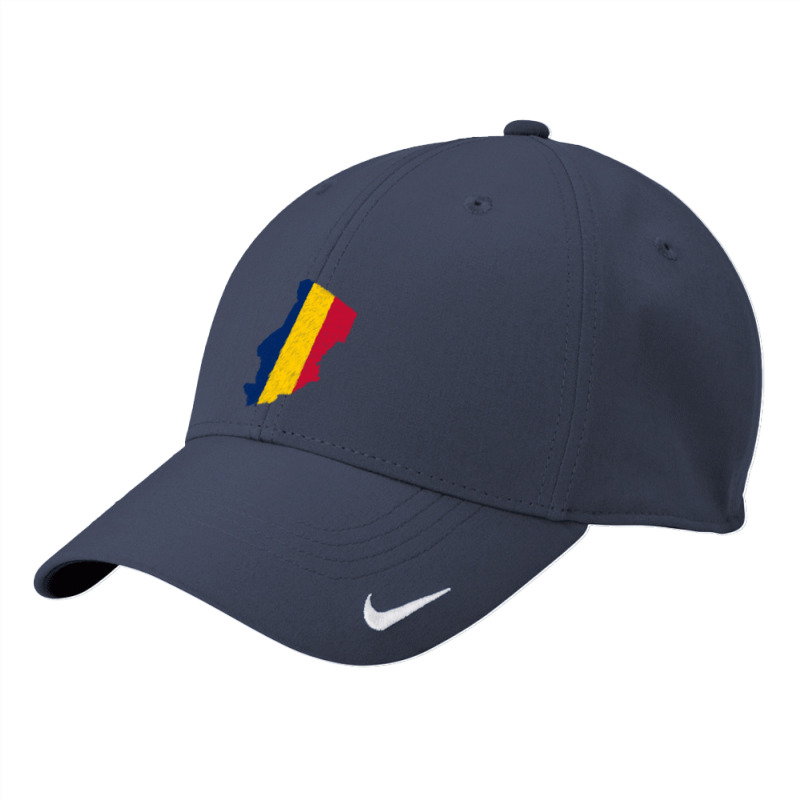 Chad Flag Map Drawing Line Art Nike Dri-fit Cap | Artistshot