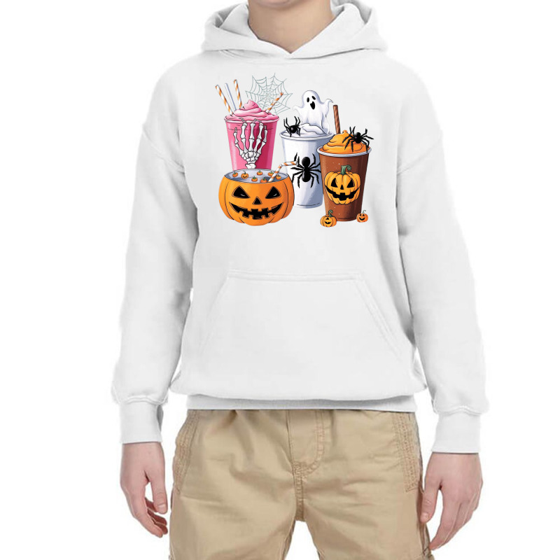 A Pink Drink Topped With A Skeletal Hand,a Unique Youth Hoodie | Artistshot