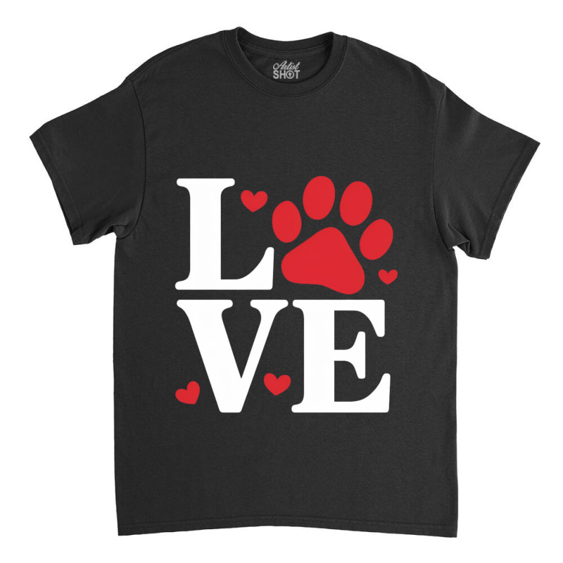 Dogs Love Classic T-shirt by Charity Aduset | Artistshot