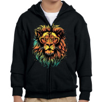 Smart Lion Youth Zipper Hoodie | Artistshot