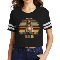 Cocker Spaniel Dad Retro Vintage Father's Day Gift Scorecard Crop Tee | Artistshot