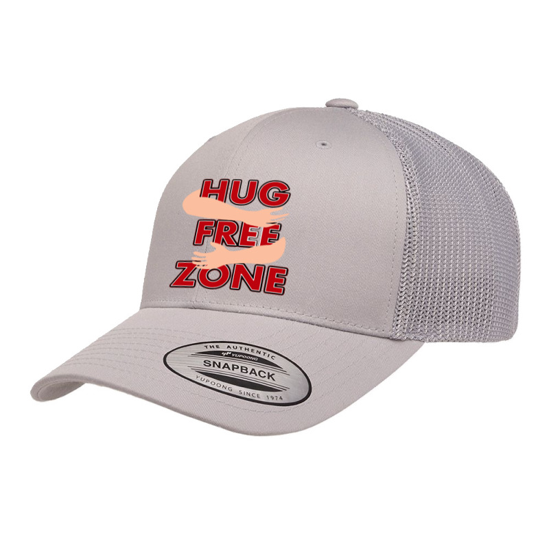 Hug Free Zone   Social Distancing Funny Retro Trucker Cap by liebegrafik | Artistshot