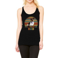 Fox Terrier Dad Retro Vintage Father's Day Gift Racerback Tank | Artistshot