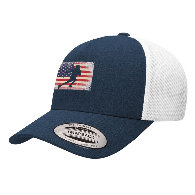 Lacrosse 4th Of July Gift American Flag Usa  Ball Stick Premium Yupoong Trucker Cap by EaglesonBonnie | Artistshot