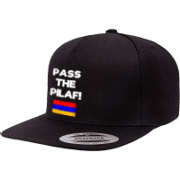 Pass The Pilaf Funny Armenian Rice Lover Family Armenia Flag T Shirt 5 Panel Snapback Cap | Artistshot