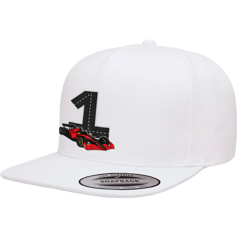 Kids 1 Years Old Kid Race Track Number Racing Car Birthday T Shirt 5 panel snapback cap by survisgn | Artistshot