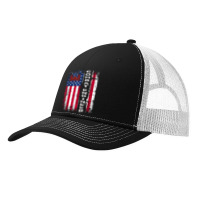 Combat Engineer Distressed American Flag   U.s. Military Pa Trucker Cap | Artistshot