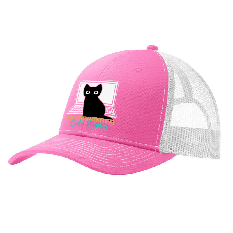 Funny Cat Programmer Code Writer Programming Codin Pa Trucker Cap | Artistshot