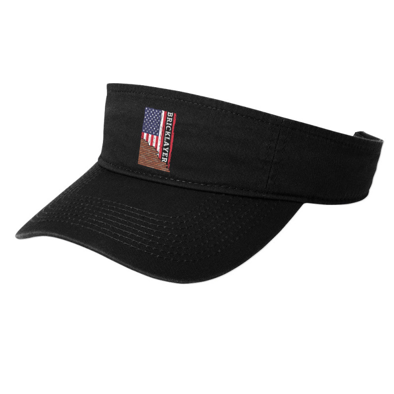 Brick Mason Bricklayer Masonry Construction Us American Flag Long Slee Fashion Visor by adam.troare | Artistshot