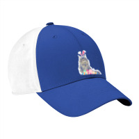 Easter Day T  Shirt Easter Cat Maine Coon With Bunny Ears & Eggs Gift Nike Dri-fit Cap | Artistshot