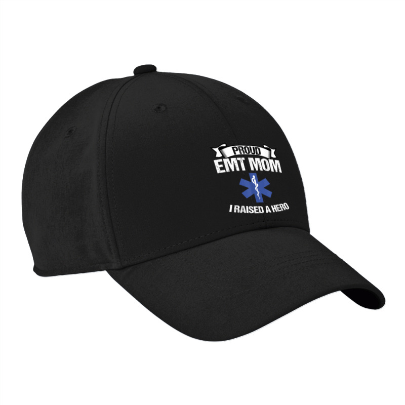 Proud Emt Mom I Raised A Hero Women Paramedics Ems T Shirt Nike Dri-fit Cap | Artistshot