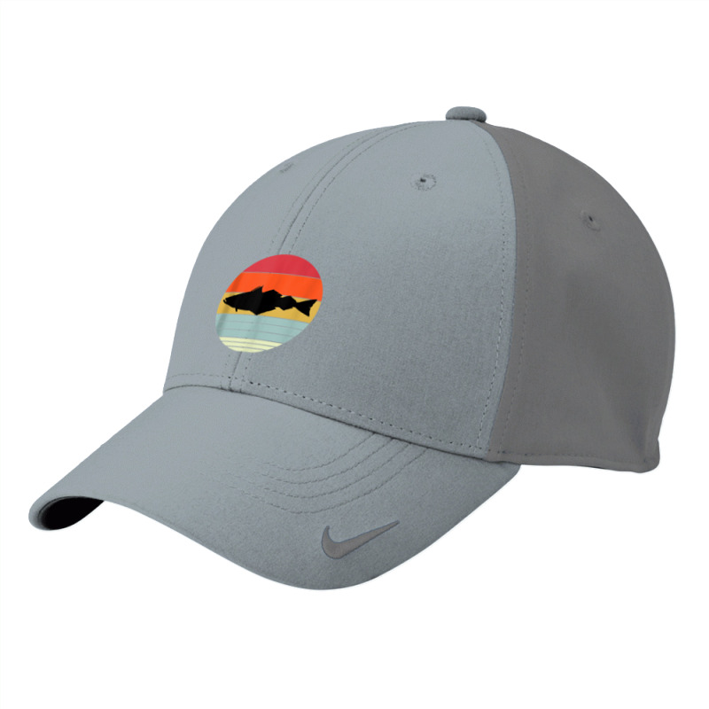 Retro Pollack Fish Design Pollock Fishing Fisherman Tank Top Nike Dri-FIT Cap by Tiktify | Artistshot