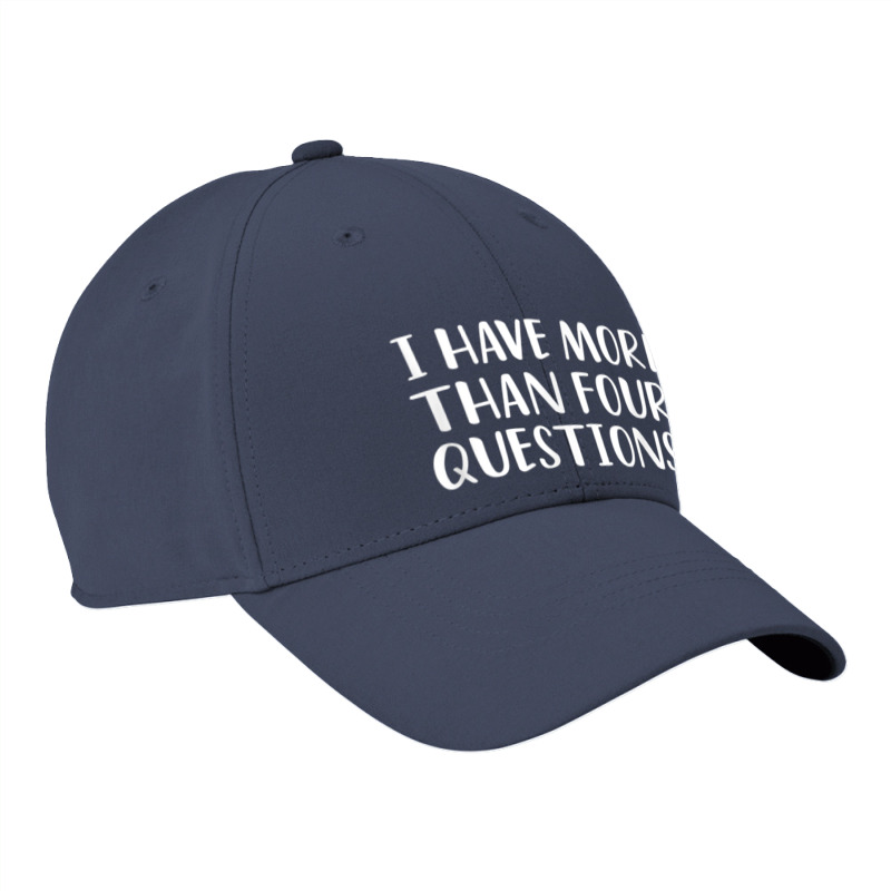 Funny Jewish Passover Seder I Have More Than Four Questions Nike Dri-fit Cap | Artistshot