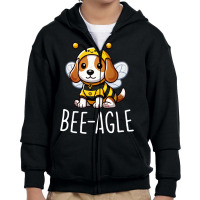 Funny Beagle Dog Bee Agle Bee Youth Zipper Hoodie | Artistshot