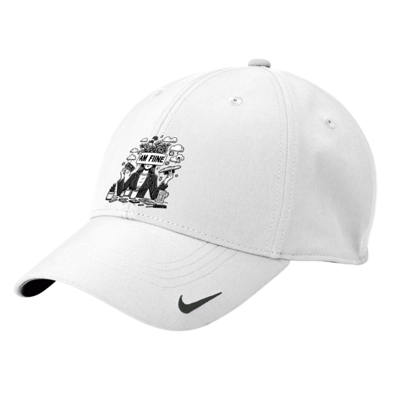 I Am Fine Nike Dri-fit Cap | Artistshot