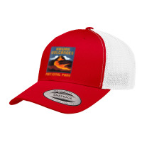 Womens Hawaii Volcanoes National Park Big Island Retro Graphic V Neck Retro Trucker Cap | Artistshot