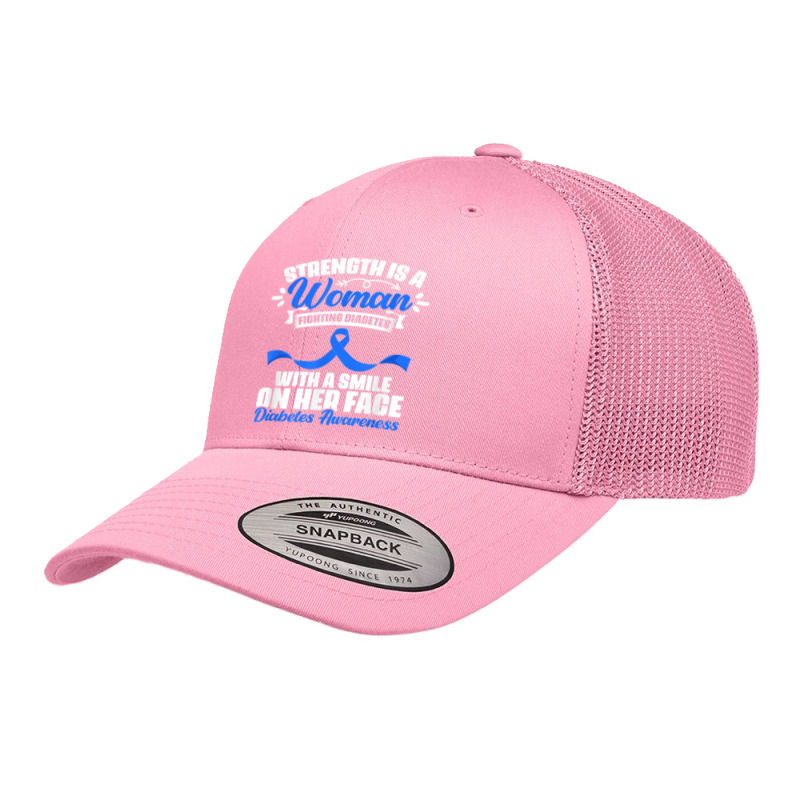 Woman Fighting Diabetes Warrior Diabetic Diabetes Awareness T Shirt Retro Trucker Cap | Artistshot