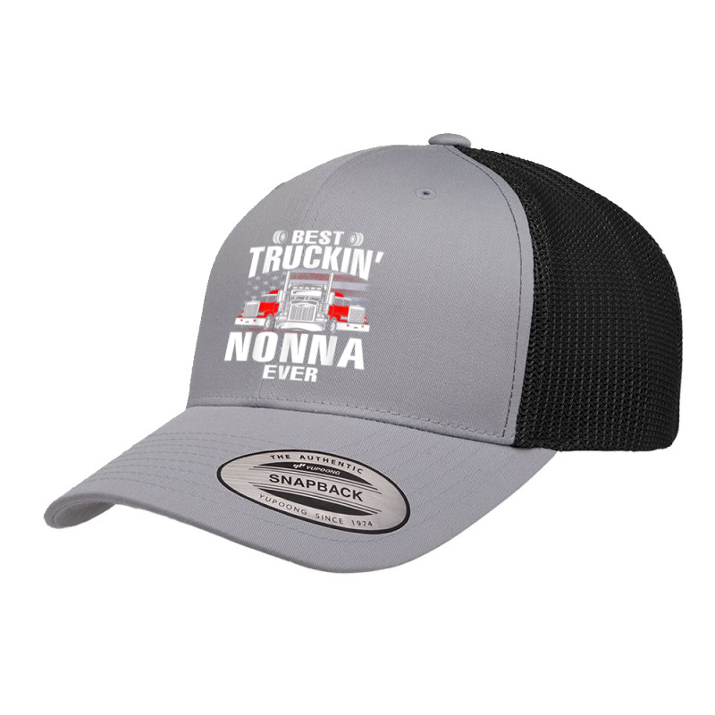 Best Truckin' Nonna Ever Usa Flag Father's Day T Shirt Retro Trucker Cap by riogasehzilahiy | Artistshot