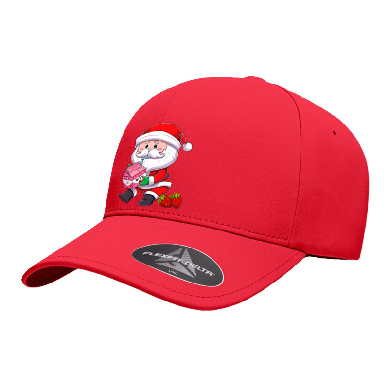 Santa Strawberry Milkshake Carton Kawaii Japanese Anime Xmas Seamless Cap by pester | Artistshot