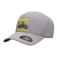 Mommy Of The Birthday Boy Dinosaurs T Rex Monster Truck Characters Car Seamless Cap | Artistshot