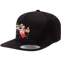 Dragon Lion Dancing Pig Chinese New Year 2019 5 Panel Snapback Cap | Artistshot