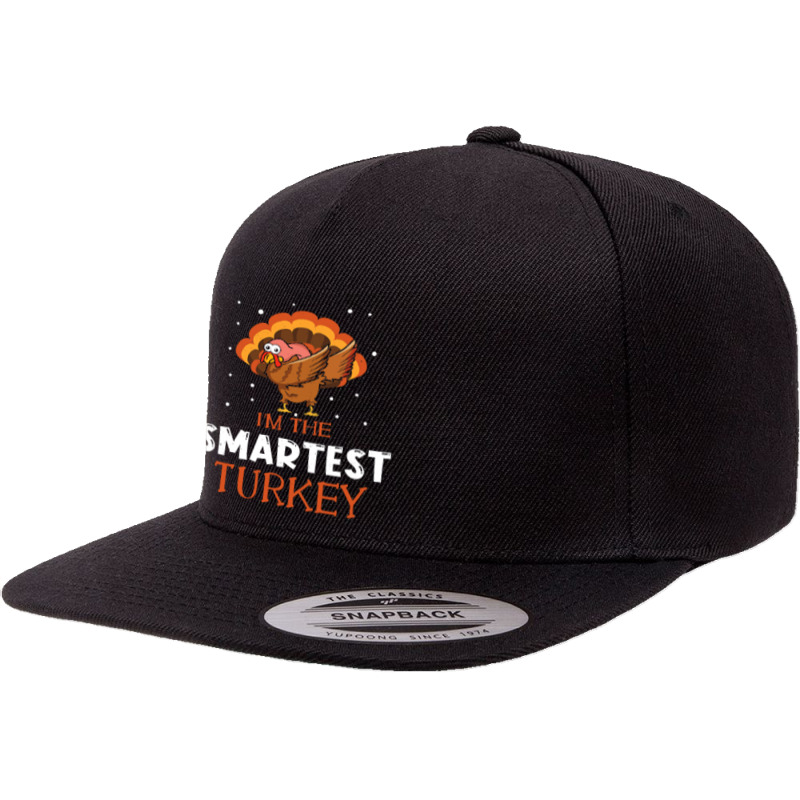 Autumn Smartest Turkey Dab Dabbing Happy Thanksgiving T Shirt 5 Panel Snapback Cap | Artistshot