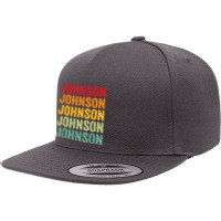 Johnson County, Kansas, Rainbow Text Design T Shirt 5 Panel Snapback Cap | Artistshot