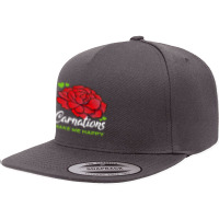 Carnations T  Shirt Carnations Make Me Happy Flower T  Shirt 5 Panel Snapback Cap | Artistshot