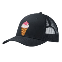 Bubble Waffle Ice Cream T  Shirt Egg Bubble Waffle Vanilla Ice Cream W Pa Trucker Cap | Artistshot