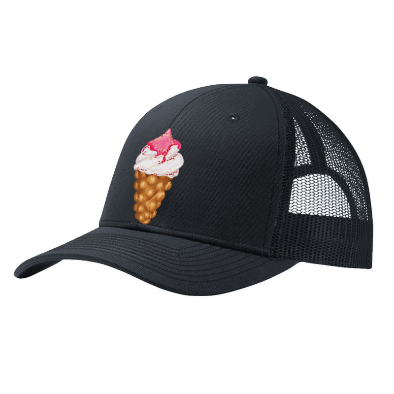 Bubble Waffle Ice Cream T  Shirt Egg Bubble Waffle Vanilla Ice Cream W Pa Trucker Cap by thymeartiste | Artistshot