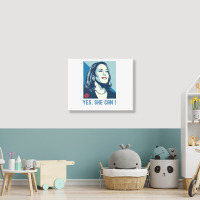 Kamala Yes She Can Landscape Canvas Print | Artistshot