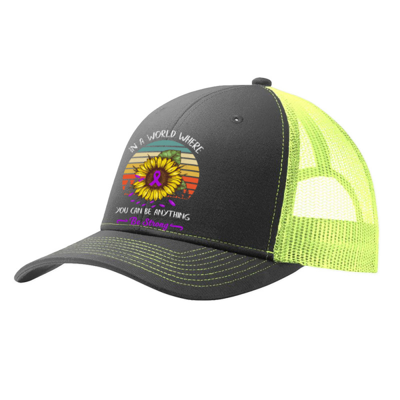 Alzheimers Awareness T  Shirt In A World Where Anything Be Strong Sunf Pa Trucker Cap | Artistshot