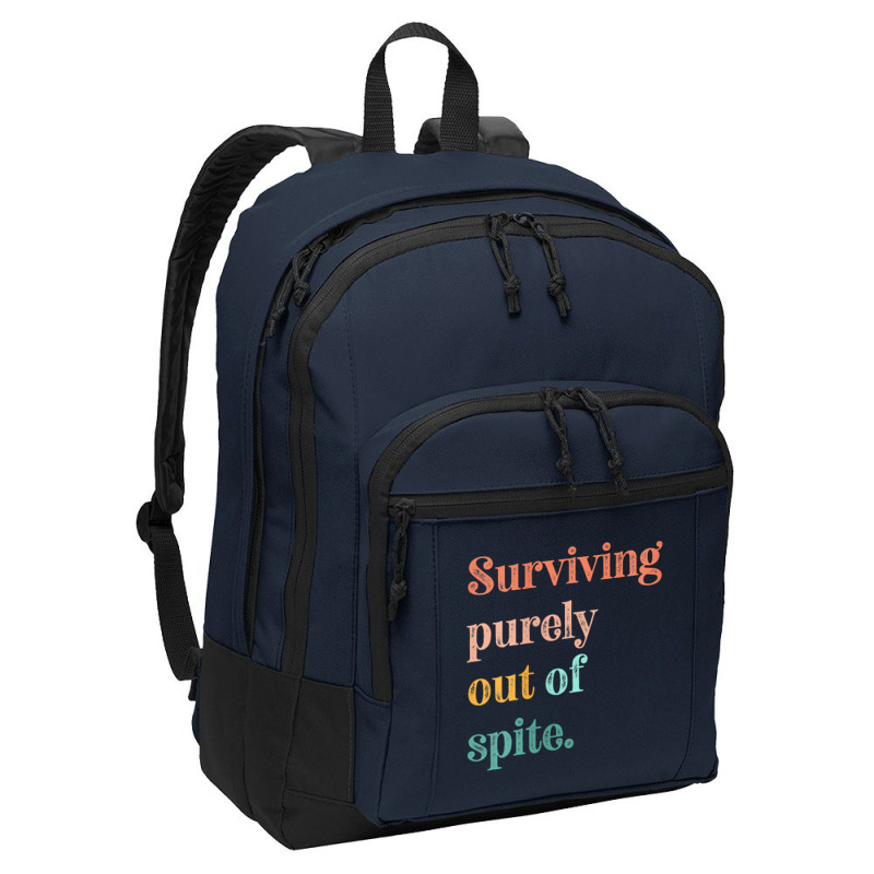 Womens Teens Living Out Of Spite, Surviving Purely Out Of Spite V Neck Basic Backpack | Artistshot